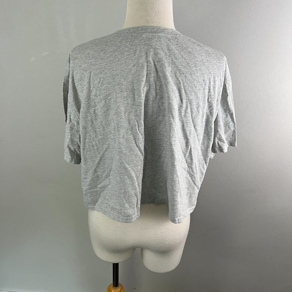 NWOT OPEN EDIT Boxy Crop T-Shirt‎ in Grey Light Heather (S) - Picture 6 of 10